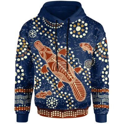 Australia Aboriginal Inspired Hoodie - Platypus And Fish Patterns Hoodie