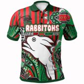 South Sydney Rabbitohs Polo Shirt - Indigenous Dreaming Souths "Live A Red Green Life" Polo Shirt