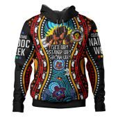 Australia Naidoc Week Custom Hoodie - Aboriginal Inspired and Torres Strait Islander Get Up! Stand Up! Show Up!