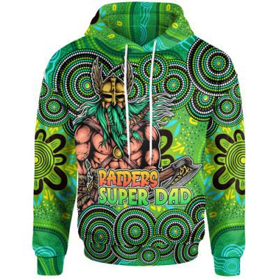 Canberra Raiders Hoodie - Custom Father's Day Canberra Raiders Super Dad Hoodie