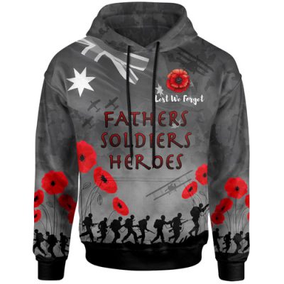 Australia Anzac Hoodie - Custom Anzac Fathers Soldiers Heroes Hoodie