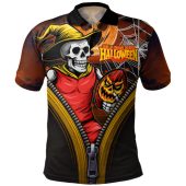 Gold Coast SUNS Polo Shirt Halloween Night Reaper Zipper
