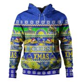 Parramatta Eels Christmas Aboriginal Custom Hoodie - Indigenous Knitted Ugly Xmas Style Hoodie