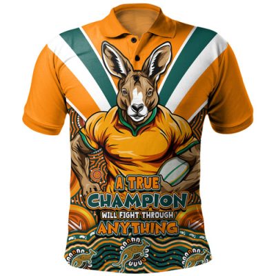 Australia Polo Shirt Wallabies Squad A True Champion Will Fight Through Anything (Gold)