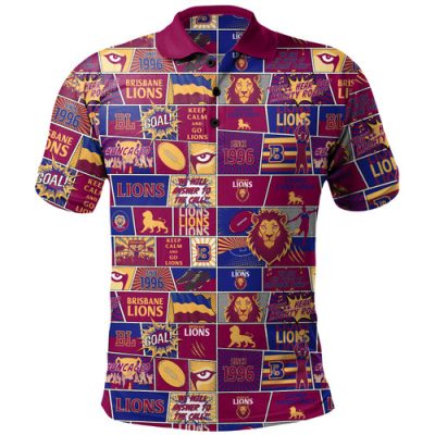 Brisbane Lions Polo Shirt Legacy Of The Pride Comic Style
