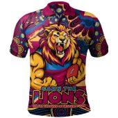 Brisbane Lions Polo Shirt Blazing Spirit Of Victory