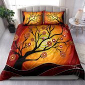 Australia Indigenous Bedding Set - Tree on the hill aboriginal inspired