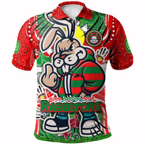 South Sydney Rabbitohs Polo Shirt - Indigenous Souths Blood, Passion, Pride Polo Shirt South Sydney Rabbitohs Polo Shirt - Indigenous Souths Blood, Passion, Pride Polo Shirt