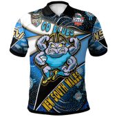 Cockroaches  Polo Shirt - Custom Cockroaches Mascot With Aboriginal Inspired Art  Polo Shirt