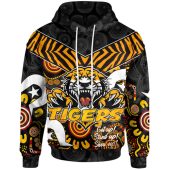 Wests Tigers Hoodie - Custom Tiger Aboriginal Inspired Pattern Naidoc Week Hoodie