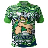 Canberra Raiders Polo Shirt Aboriginal Inspired Tough Fan Rugby For Life
