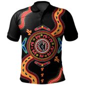 Australia Polo Shirt Aboriginal Inspired Meeting Place Style Of Dot Painting