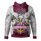 Manly Warringah Sea Eagles Indigenous Custom Hoodie - Super Manly Army Scratch Style Hoodie