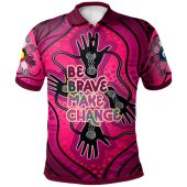 Australia National Reconciliation Week Custom Polo Shirt - Celebrate Indigenous History & Culture "Be Brave. Make Change" Polo Shirt