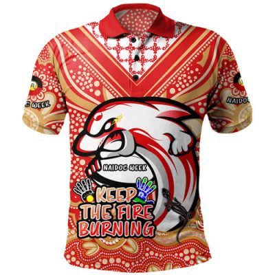 Redcliffe Dolphins Polo Shirt Aboriginal Inspired Naidoc Week Custom For Die Hard Fan Supporters