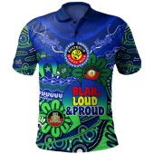 Australia Polo Shirt Naidoc Week Torres Strait Symbol With Aboriginal Pattern Inspired Black