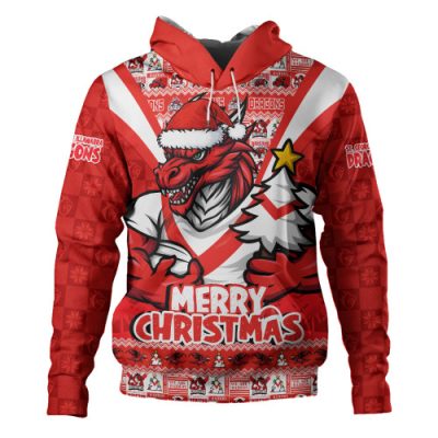 St. George Illawarra Dragons Hoodie Merry Christmas Festive Spirit Edition