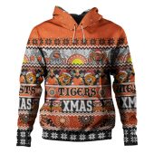 Wests Tigers Christmas Aboriginal Custom Hoodie - Indigenous Knitted Ugly Xmas Style Hoodie