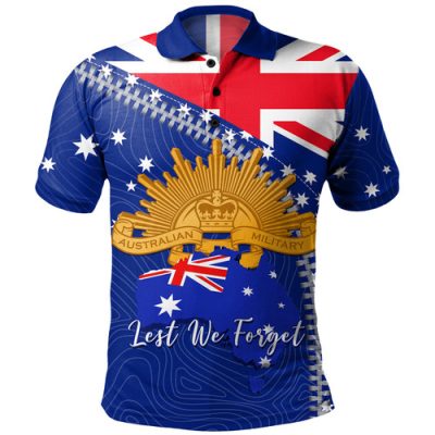 Australia Polo Shirt Anzac Shirt Australia Flag Lest We Forget
