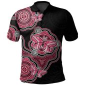 Australia Polo Shirt Aboriginal Butterfly Dot Art Inspired