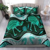 Australia Indigenous Bedding Set - Emu Aboriginal Inspired Dot Art Painting
