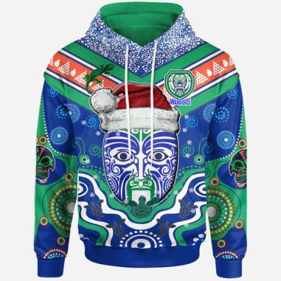 New Zealand Warriors Christmas Hoodie - Custom Merry New Zealand Warriors Christmas Indigenous Hoodie