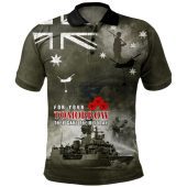 Australia Polo Shirt Anzac Day Lest We Forget For Your Tomorrow They Gave Their Today