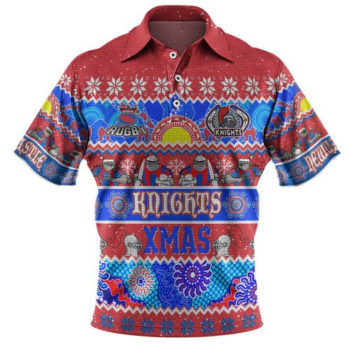 Newcastle Knights Christmas Aboriginal Custom Polo Shirt - Indigenous Knitted Ugly Xmas Style Polo Shirt Newcastle Knights Christmas Aboriginal Custom Polo Shirt - Indigenous Knitted Ugly Xmas Style Polo Shirt