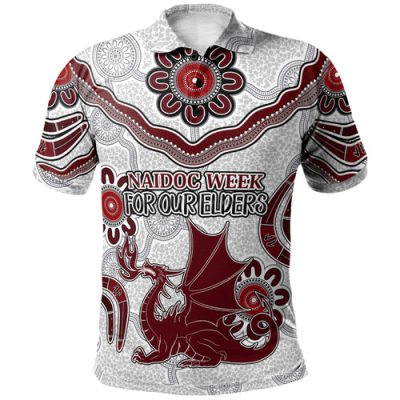 St. George Illawarra Dragons Naidoc Polo Shirt - Custom For Our Elders Polo Shirt