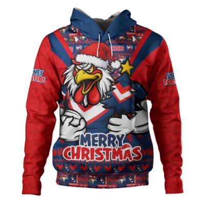 Sydney Roosters Hoodie Merry Christmas Festive Spirit Edition