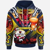 North Queensland Cowboys Premierships Hoodie - Custom "Go North Queensland Cowboys!" Champion Claw Scratch Culture Hoodie