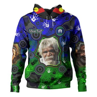 Australia Torres Strait Islands Custom Hoodie - Aboriginal Dot Art Indigenous Handprints Personalised Photo Hoodie