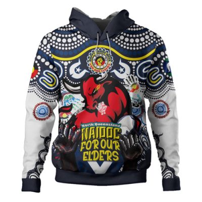North Queensland Cowboys Naidoc Hoodie - Custom Cowboys Naidoc For Our Elders Aboriginal Inspired Hoodie