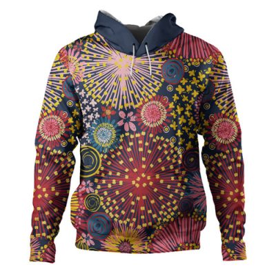 Australia Blooming Bright Flowers Hoodie - Blooming Bright Flowers Meadow Seamless Art Inspired Hoodie
