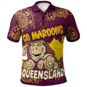Cane Toads Polo Shirt - Custom QLD Cane Toad Aboriginal Inspired Wrap Polo Shirt