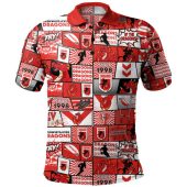 St. George Illawarra Dragons Polo Shirt - Team Of Us Die Hard Fan Supporters Comic Style
