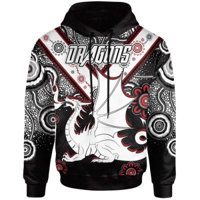 St.George Illawarra Dragons Hoodie - Custom Aboriginal Inspired Australia Dragons Hoodie