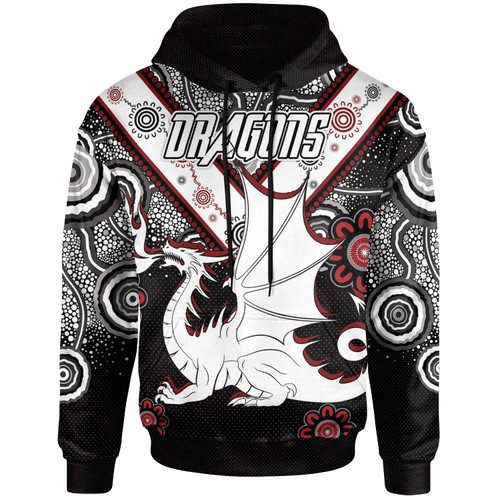 St.George Illawarra Dragons Hoodie - Custom Aboriginal Inspired Australia Dragons Hoodie St.George Illawarra Dragons Hoodie - Custom Aboriginal Inspired Australia Dragons Hoodie
