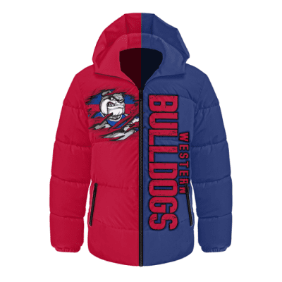 Western Bulldogs Hooded Padded Jacket Warrior's Heart Ignites