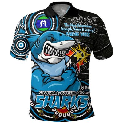 Cronulla-Sutherland Sharks Polo Shirt Spirit Of NAIDOC Series