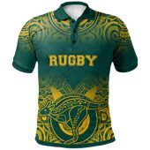 Wallabies Rugby Polo Shirt - Custom Aboriginal Inspired Wallabies