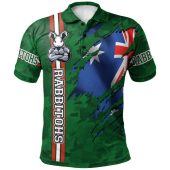 South Sydney Rabbitohs Polo Shirt - Custom Polynesian Super South Sydney Rabbitohs Polo Shirt