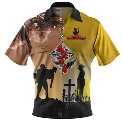 Australia Anzac Day Custom Polo Shirt - Remembrance Day Lest We Forget Special Black Polo Shirt