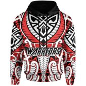 New Zealand Warriors Hoodie - Custom New Zealand Warriors Ruby Maori Patterns Hoodie