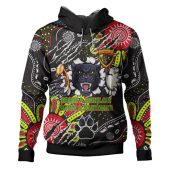 Penrith Panthers Custom Hoodie - Mighty Black The Proud Of Penrith Panthers Indigenous Scratch Hoodie