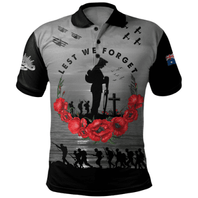 Australia Polo Shirt Anzac Day Remembering Our Fallen Heroes