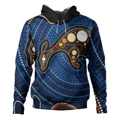 Australia Hoodie Aboriginal Art With Kangaroo