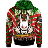 South Sydney Rabbitohs Hoodie - Custom Remembrance South Sydney Rabbitohs Quote With Poppy And Rosemary Hoodie