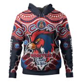 Sydney Roosters Custom Hoodie - Indigenous Sydney "Easts to Win" Aboriginal Inspired Patterns Hoodie