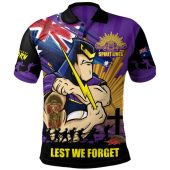 Melbourne Storm Polo Shirt Fearless ANZAC Defender